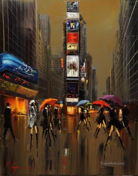  york Pintura - Kal Gajoum Paraguas de Nueva York Parisino